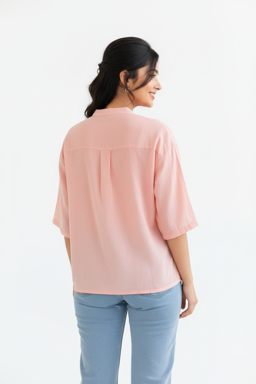 Peach Sequin Top