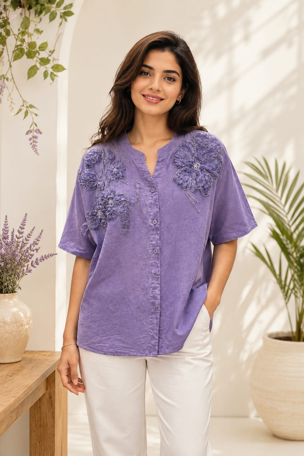 Mauve Sequin Top