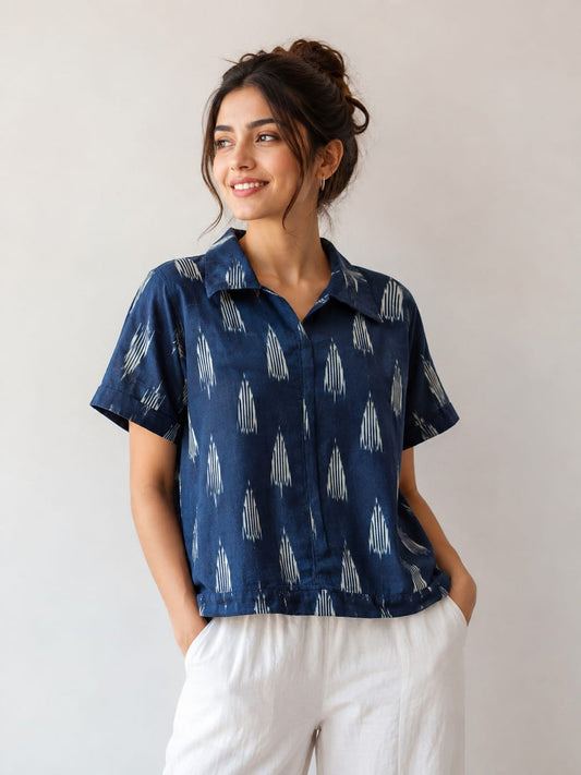 Blue Collar top