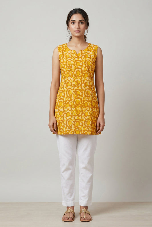 Sleeveless Cotton Kurti