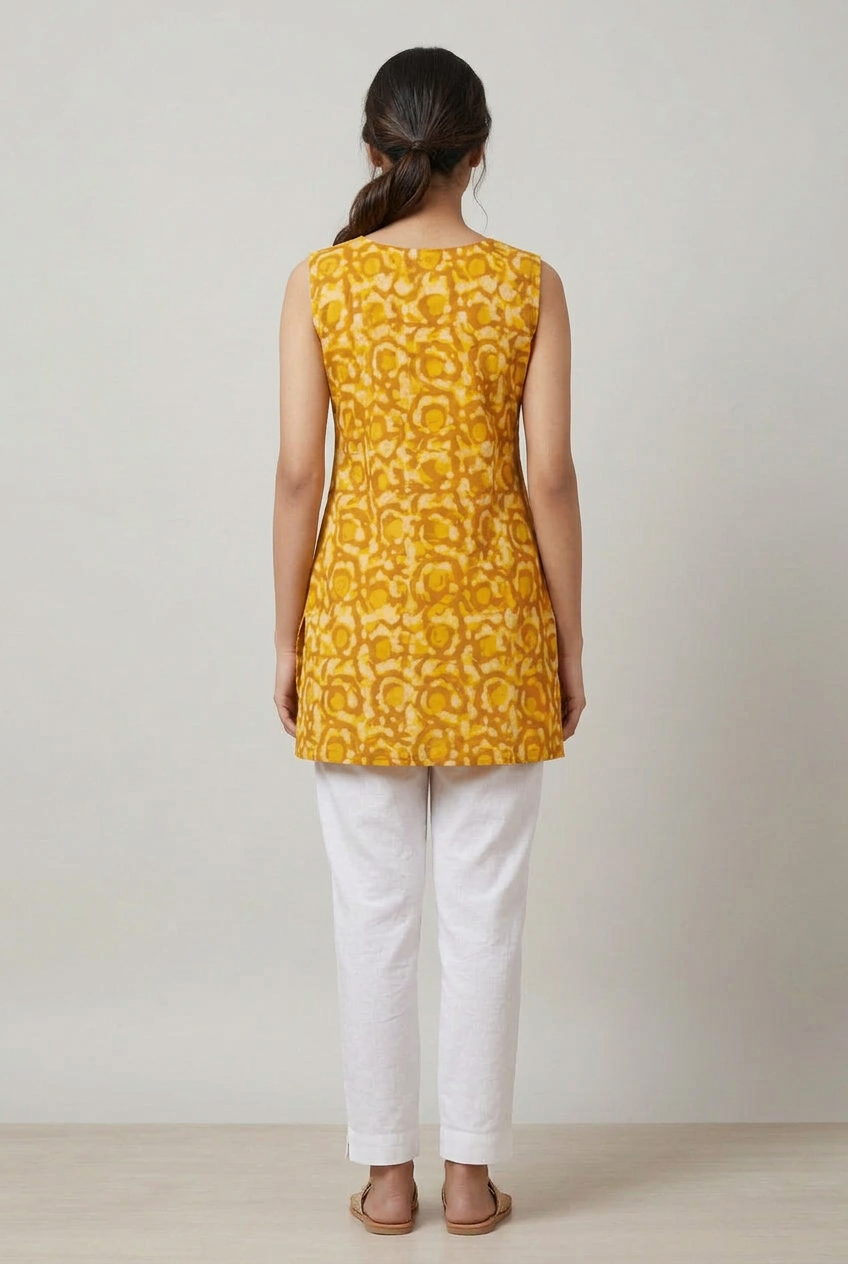 Sleeveless Cotton Kurti