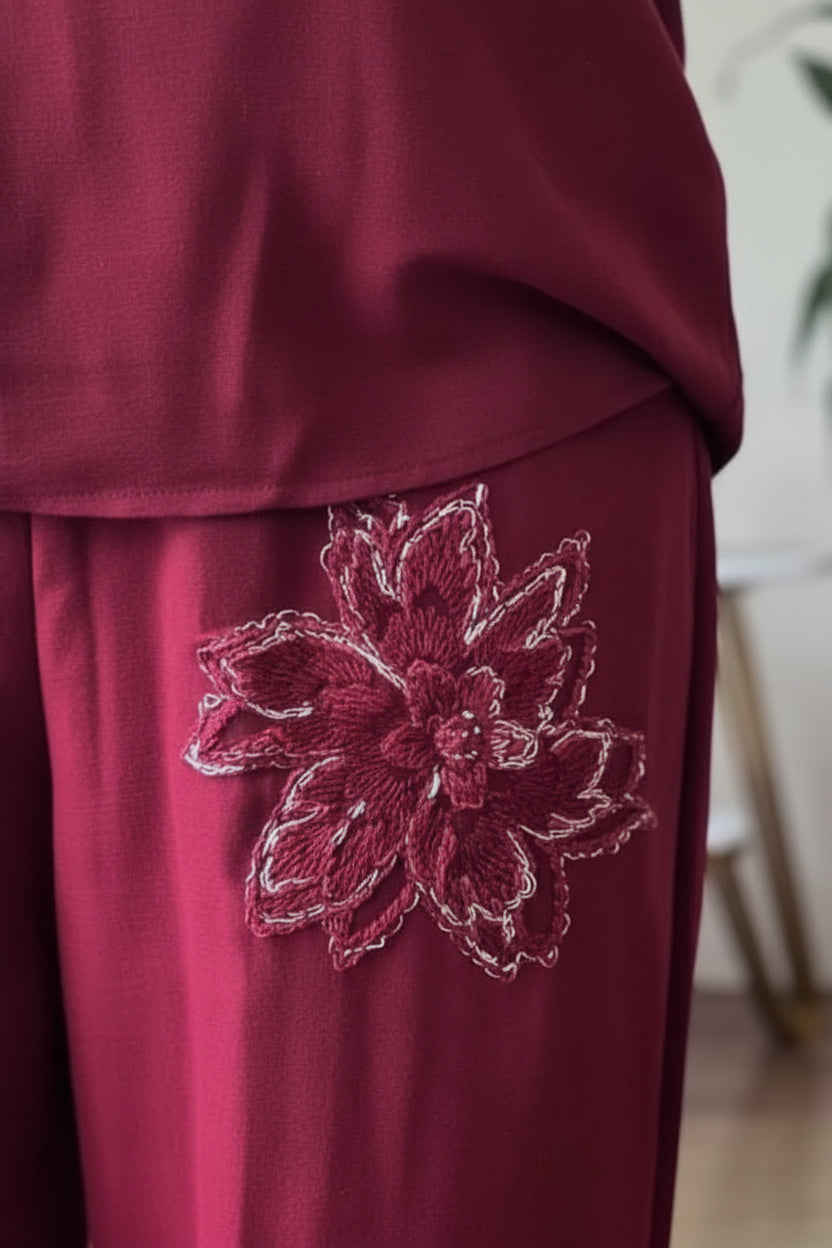 Burgandy Co-Ord Set