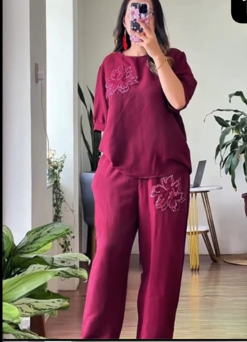 Burgandy Co-Ord Set