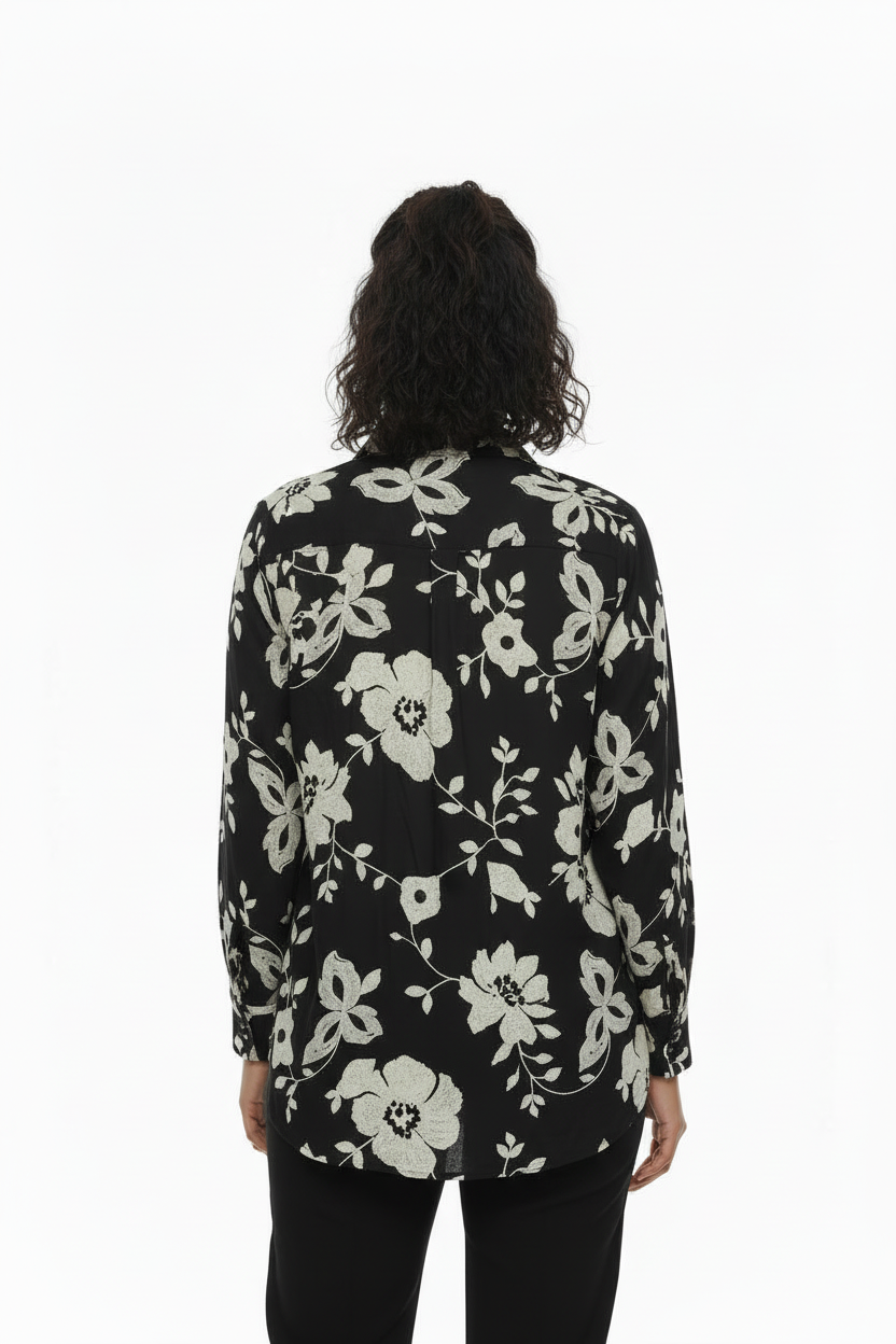 Black Embroidered Shirt