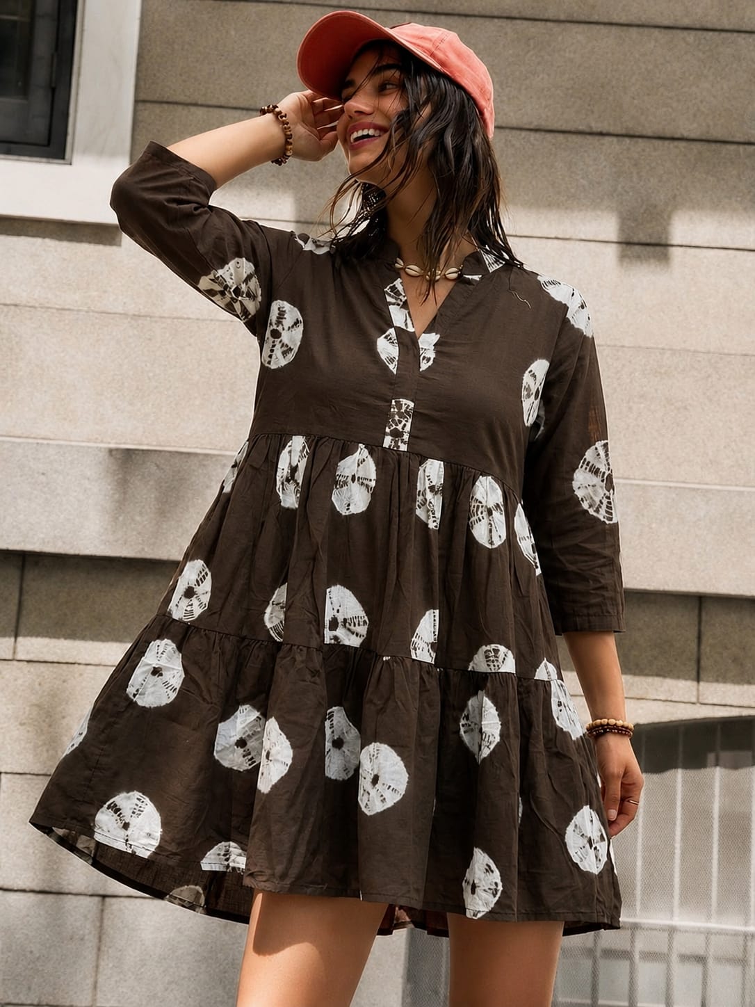 Brown Short Dress