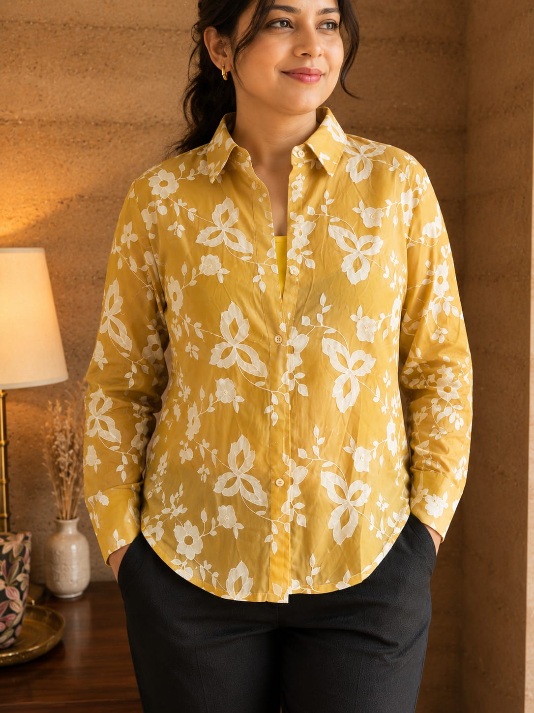 Golden Embroidered Shirt