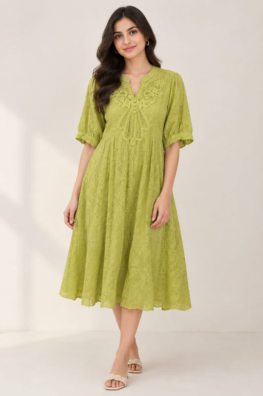 Olive green dress