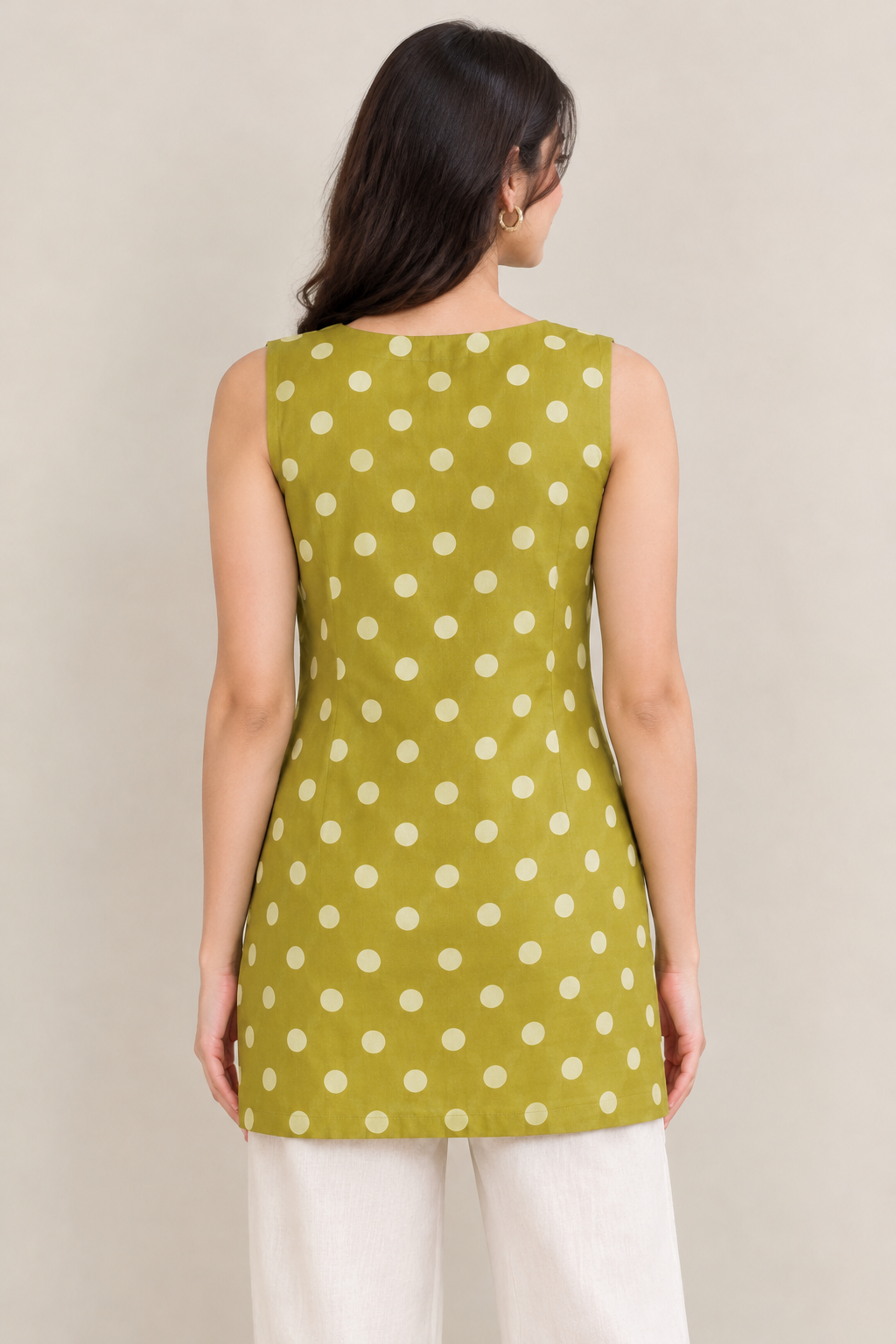 sleeveless cotton kurti