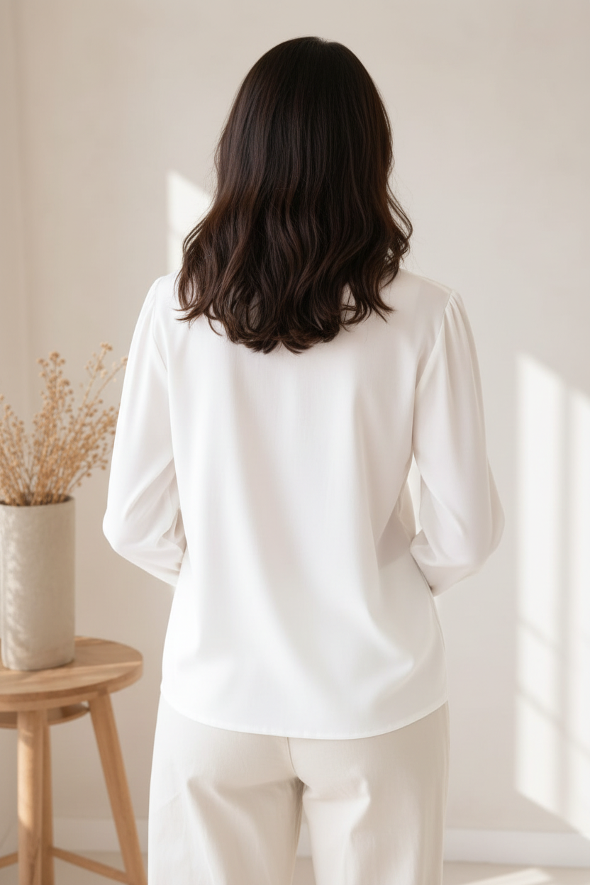 Lace work white top